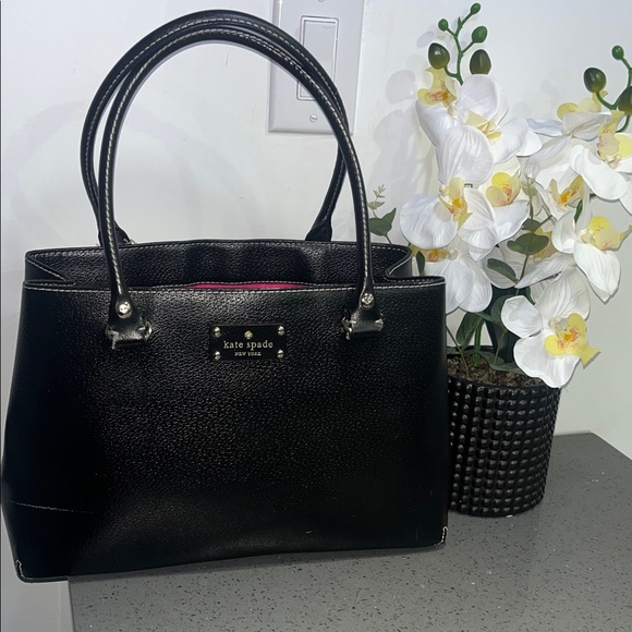 Kate Spade black leather New York Wellesley Durham or Quinn satchel bag. - Picture 5 of 16